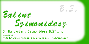 balint szimonidesz business card